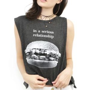 Wildfox cheeseburger‎ shirt. NWT. Retail 62